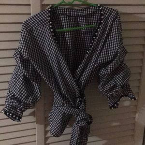 Zara blouse with pearl embroidery